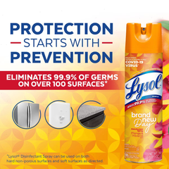 Lysol Mango Disinfectant Aerosol Spray - 38oz: Multipurpose Cleaner, Multi-Surface, Aluminum-Free, Pack of 2