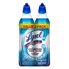 Lysol Toilet Bowl Cleaner - Power & Free Twin Pack - 24oz/2pk: Fresh Scent, Liquid Gel, Plastic Bottle