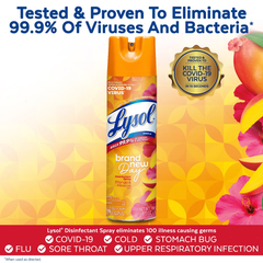 Lysol Mango Disinfectant Aerosol Spray - 38oz: Multipurpose Cleaner, Multi-Surface, Aluminum-Free, Pack of 2