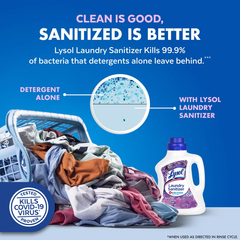 Lysol Laundry Sanitizer Lavender - 90 fl oz: Bleach-Free Liquid Additive in Plastic Bottle