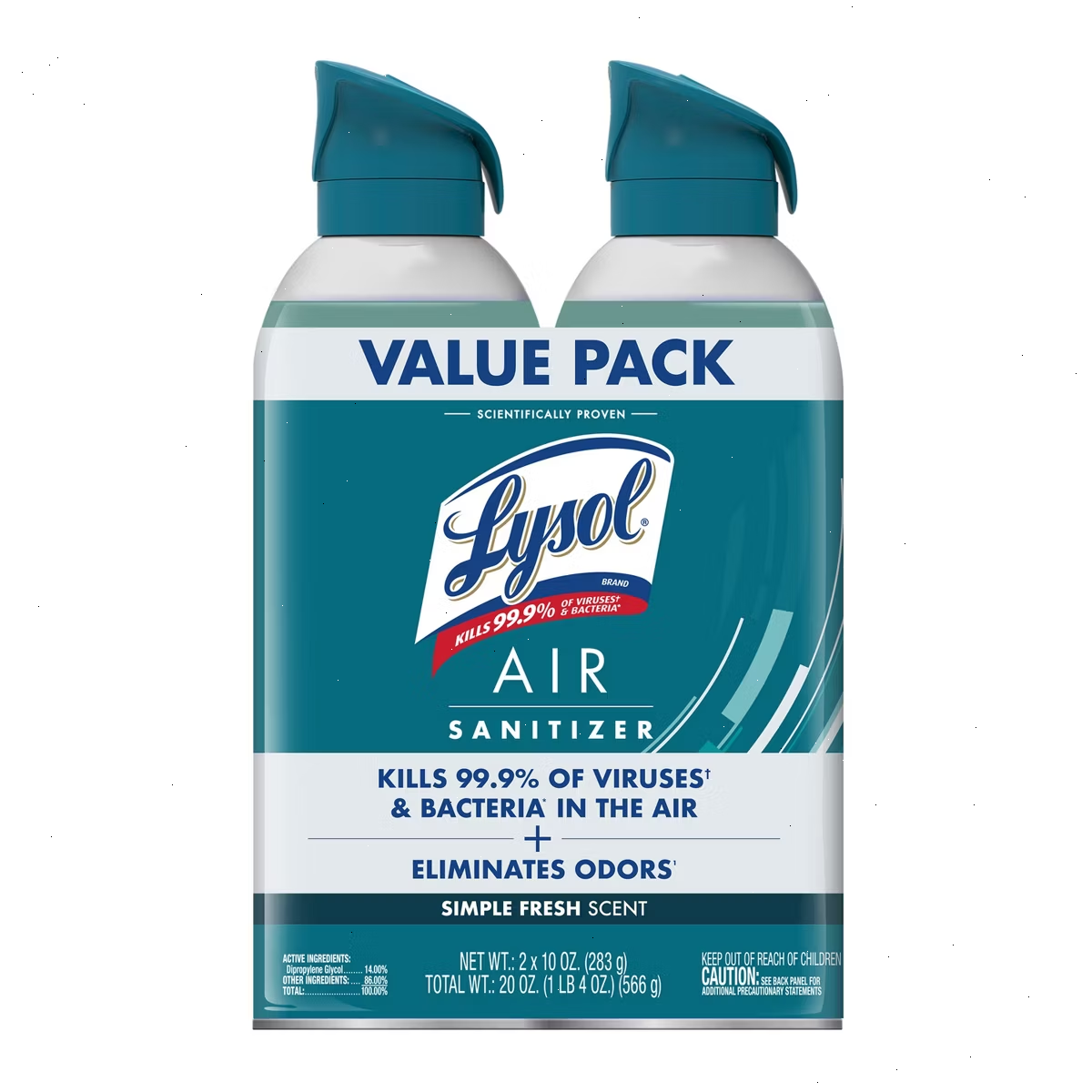 Lysol Air Sanitizer Spray - Simple Fresh - 10oz/2ct