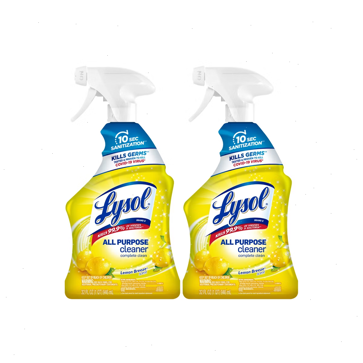 Lysol Lemon Breeze Scented All Purpose Cleaner & Disinfectant Spray - 32 fl oz